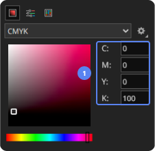 CMYK 검정색 설정
