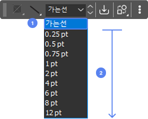 선 두께